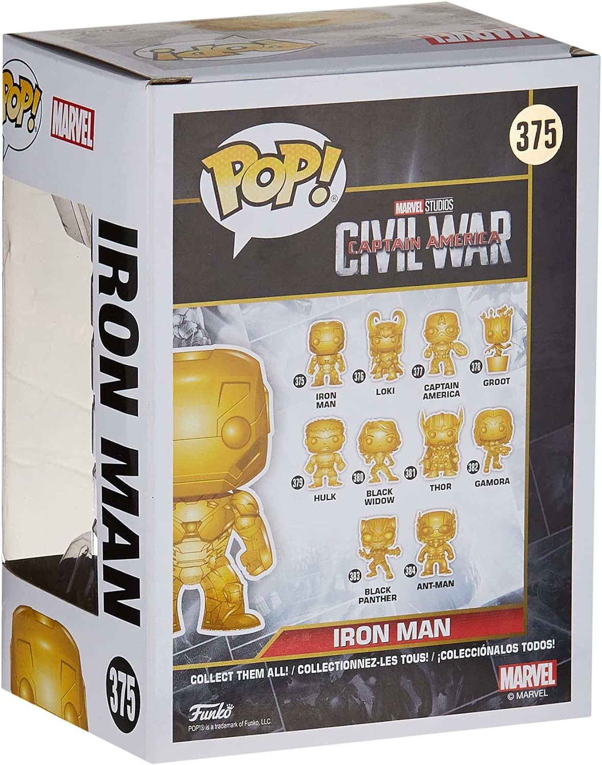 Figura Funko Pop! - Marvel Studios 10th: Iron Man, Vinilo, 9.50 cm, Oro