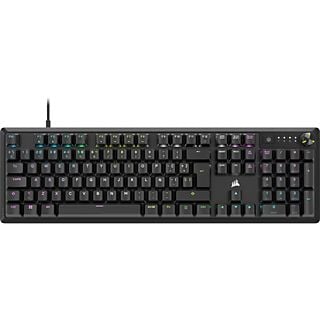 Teclado gaming - Corsair K70 CORE, Retroiluminación RGB, Teclas ABS, Mando multifunción, Negro