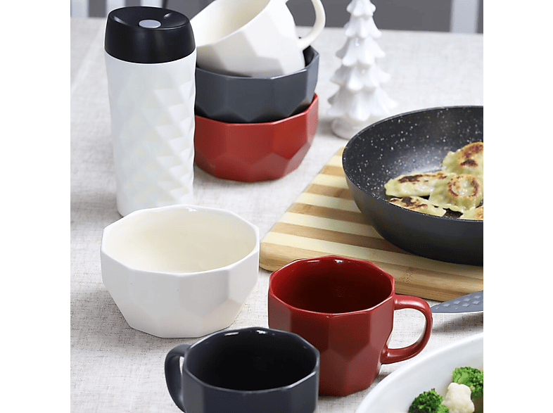 Kubek termiczny AMBITION Diamond ze stali nierdzewnej 400ml Kremowy – zdjęcie 2