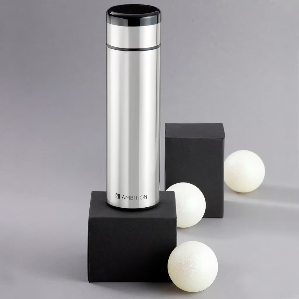 Butelka termiczna AMBITION Indi ze stali nierdzewnej 420ml Srebrny