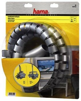 Akcesorium HAMA Organizer Kabli Spirala 1.5m Srebrny