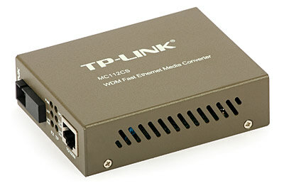 Konwerter światłowodowy TP-LINK MC112CS 1 port SC/UPC 100M i 1 port RJ45 100M