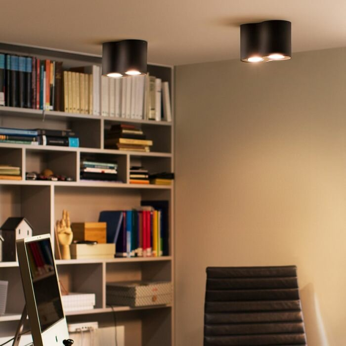 Kinkiet PHILIPS HUE White ambiance Pillar (czarny, podwójny)
