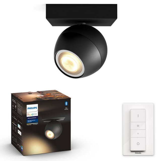 Kinkiet PHILIPS HUE White ambiance Buckram (czarny) + regulator przyciemniania