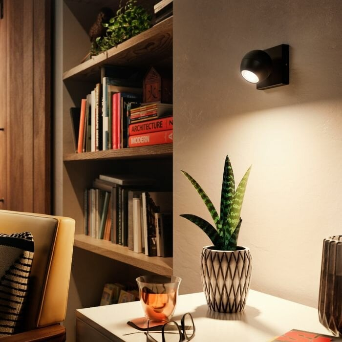 Kinkiet PHILIPS HUE White ambiance Buckram (czarny) + regulator przyciemniania