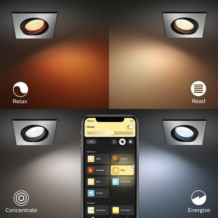Reflektor punktowy PHILIPS HUE White and color ambiance Centura (srebrny, kwadratowy)