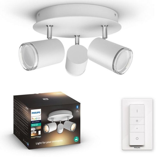 Reflektor punktowy PHILIPS HUE Adore Potrójny + Ściemniacz ZigBee Biały