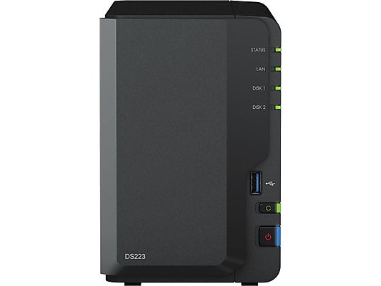 SYNOLOGY DS223 - NAS DiskStation (HDD, 2 TB, Noir)