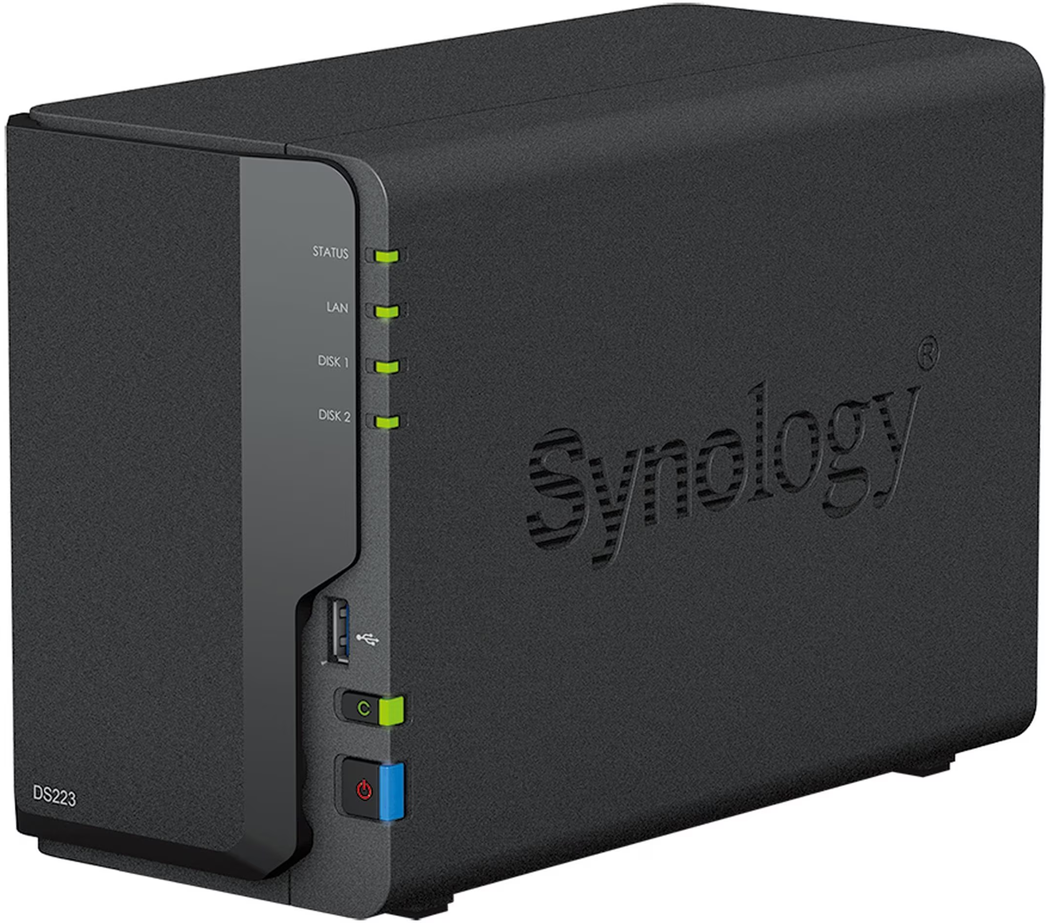 SYNOLOGY DS223 - NAS DiskStation (HDD, 8 TB, Noir)