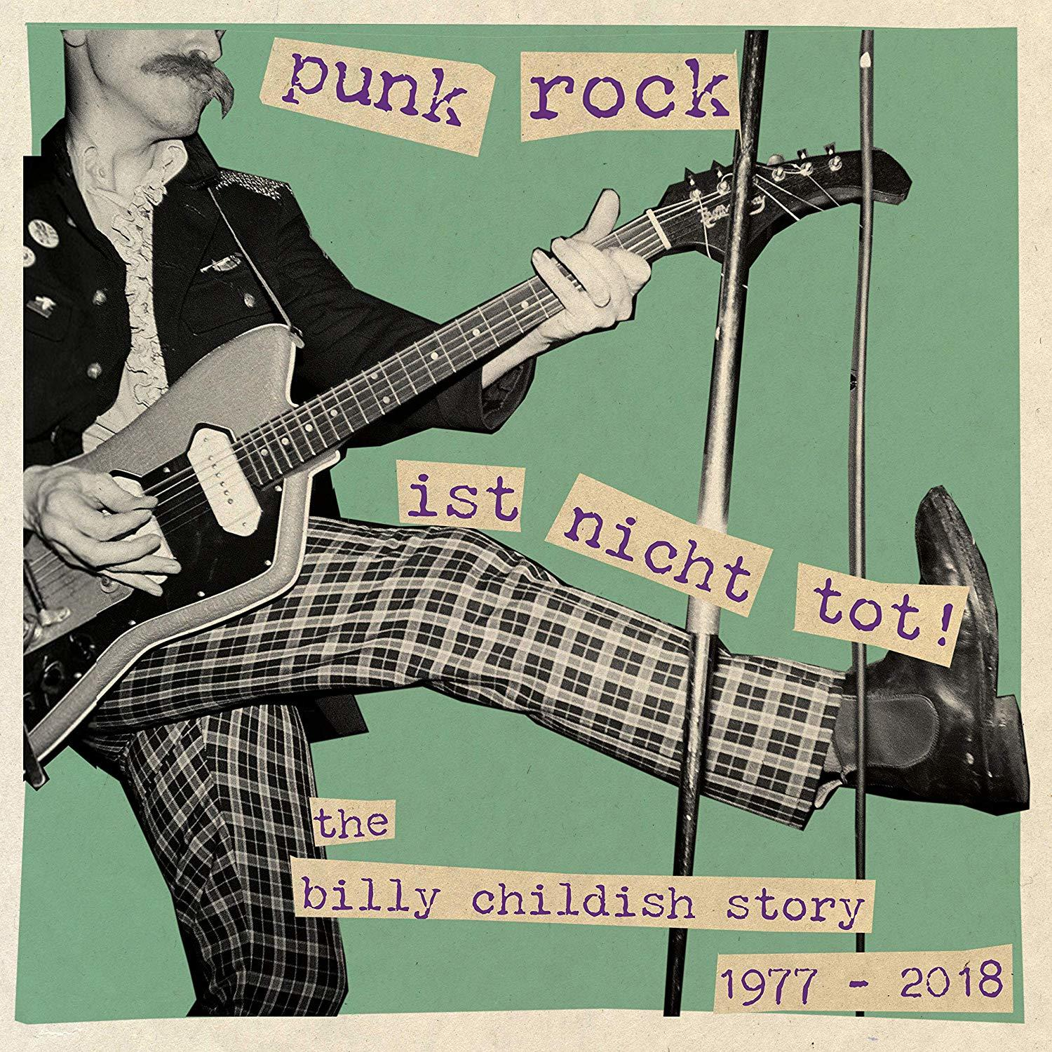 Albumcover-Collage mit einem Gitarre spielenden Mann. Text lautet 'punk rock ist nicht tot!'