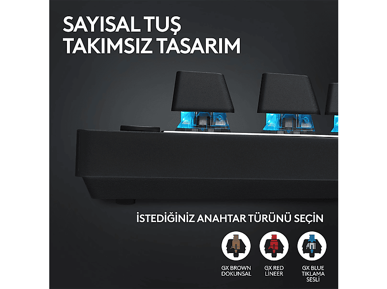 LOGITECH G PRO X TKL LIGHTSPEED Kablosuz Oyuncu Klavyesi (İNG Tuş Dizimi) Tactile - Siyah_3