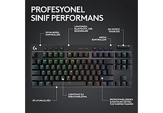 LOGITECH G PRO X TKL LIGHTSPEED Kablosuz Oyuncu Klavyesi (İNG Tuş Dizimi) Tactile - Siyah_4