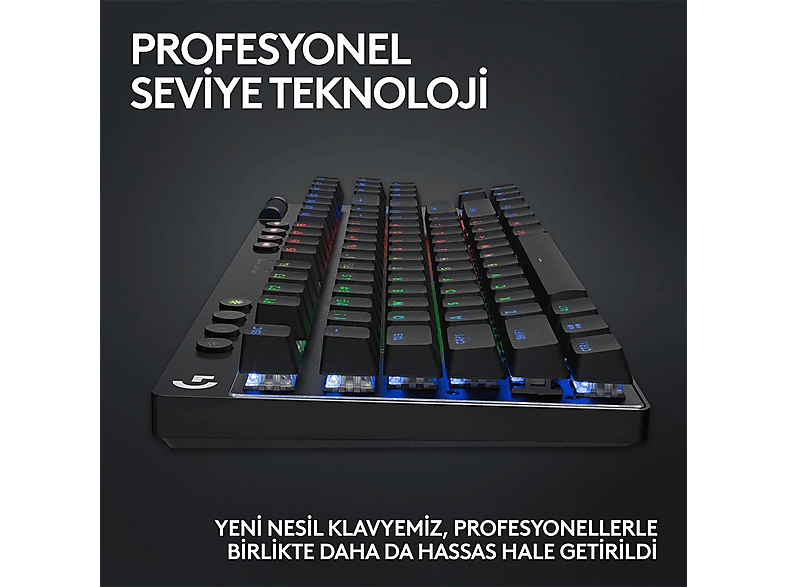LOGITECH G PRO X TKL LIGHTSPEED Kablosuz Oyuncu Klavyesi (İNG Tuş