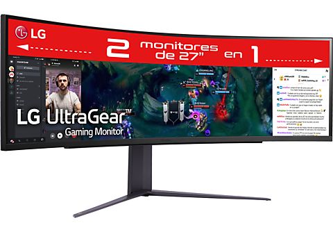 Monitor gaming - LG 49GR85DC, 49", QHD, 1 ms, 50 - 60 Hz, USB, HDMI x 2, DisplayPort x1, Negro
