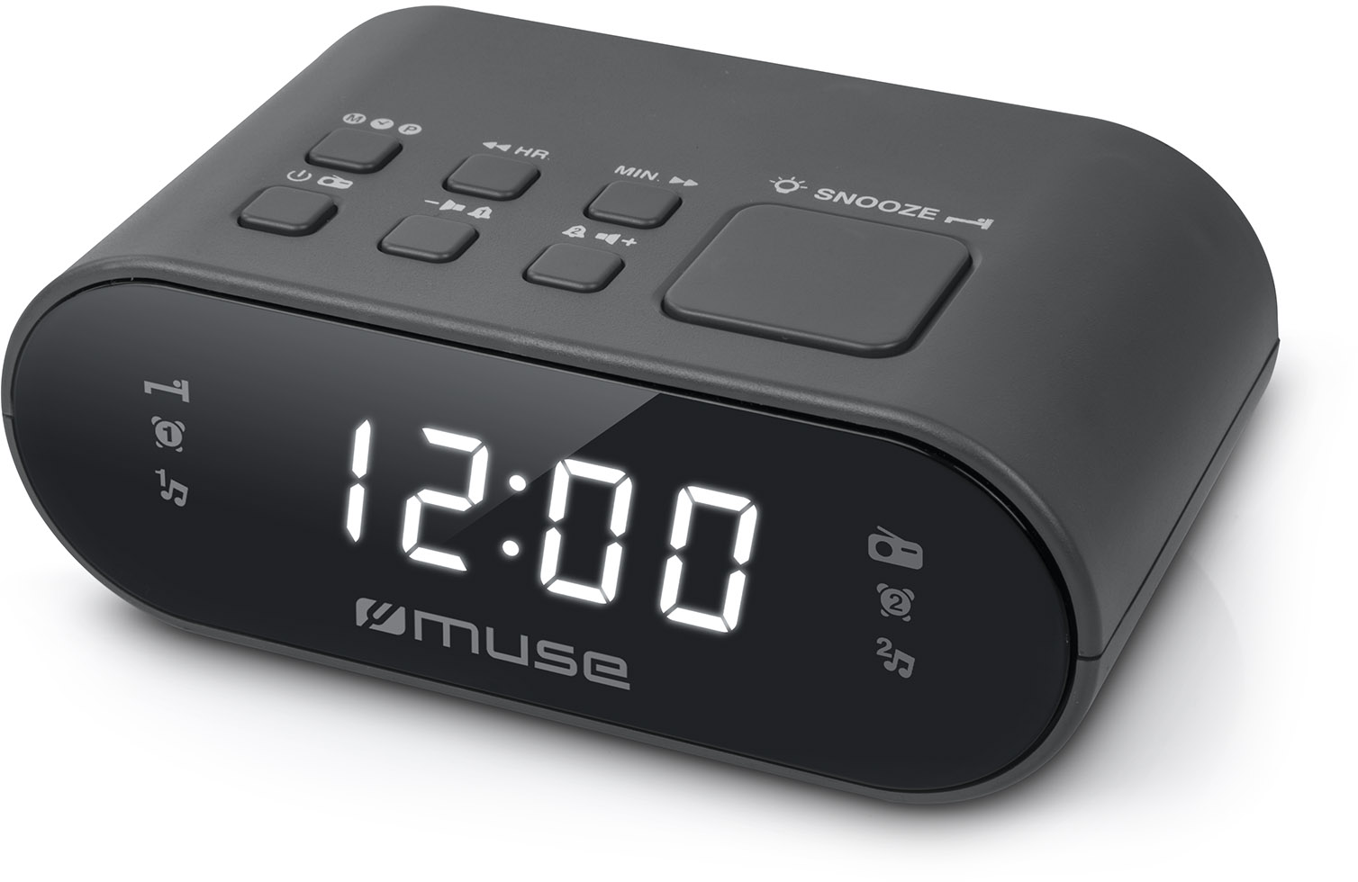 MUSE M-10 CR órásrádió, fekete