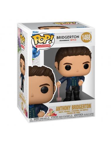 Una figura Funko Pop de Anthony Bridgerton de Bridgerton, en una caja.