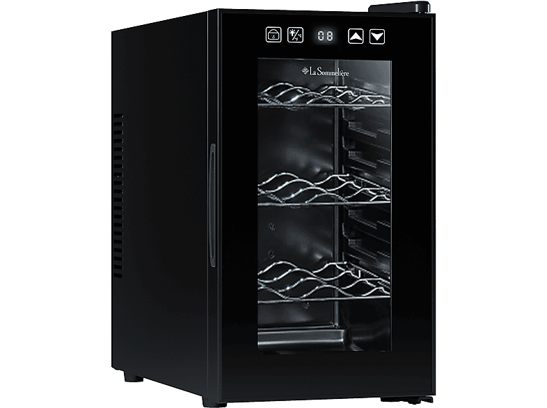 La Sommeliere LS8E, Estático, 8 botellas, 3 bandejas, Pantalla electrónica, Negro