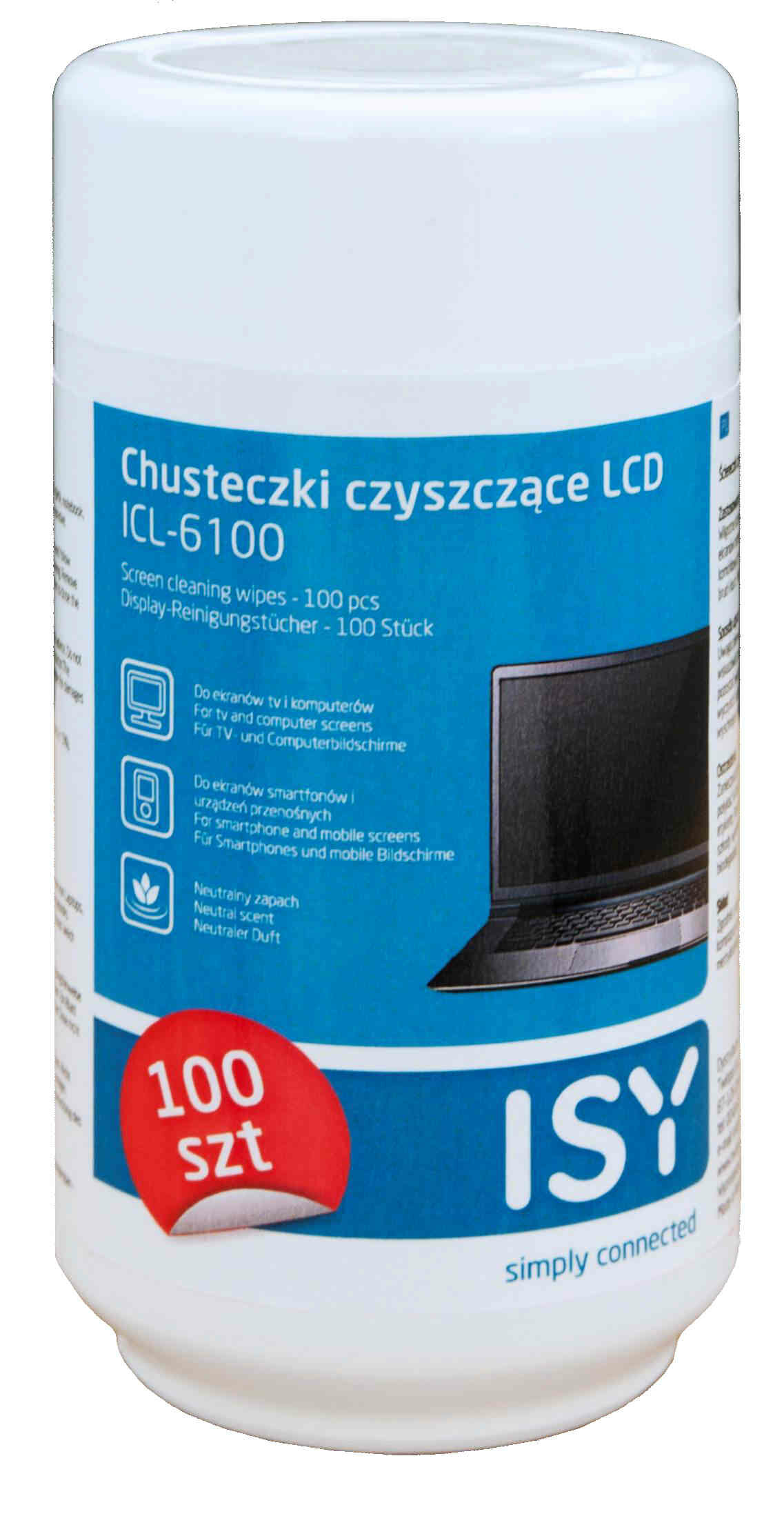Chusteczki czyszczące do LCD ISY ICL-6100