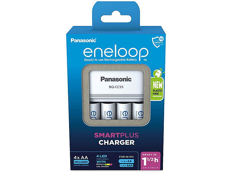 Ładowarka do akumulatorów ENELOOP BQ-CC55 + 4x AA 2000mAh-Zdjęcie-0
