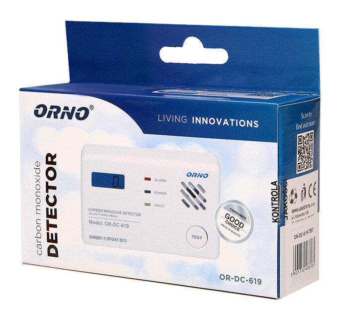 Czujnik tlenku węgla ORNO OR-DC-619