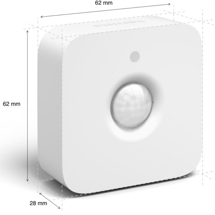 Białe, kwadratowe urządzenie smart home.