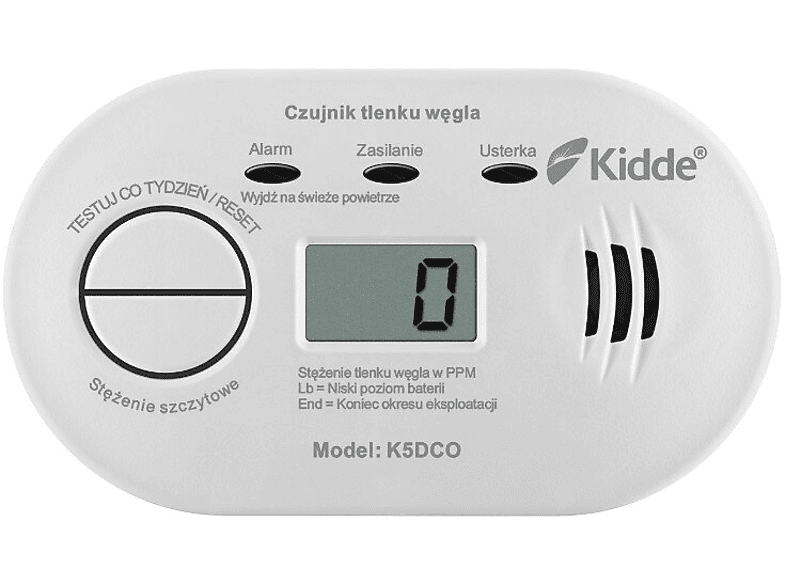 Czujnik tlenku węgla (czadu) KIDDE K5DCO – zdjęcie 3