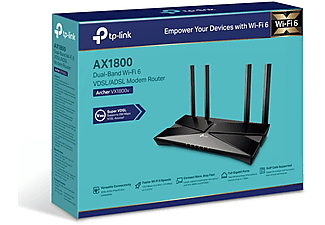 TP-LINK Archer VX1800v AX1800 Mbps Çift Bantlı Fiber Destekli Wi-Fi 6 VDSL/ADSL Modem Router Siyah_3