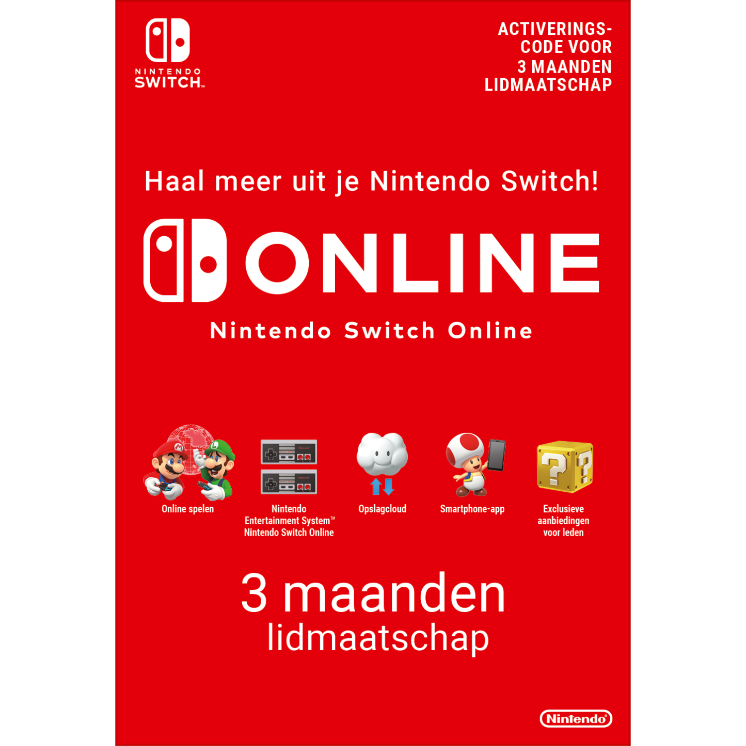 NINTENDO Switch OLED Rood/Blauw - Mario Kart 8 Deluxe + 3 maanden Nintendo Online