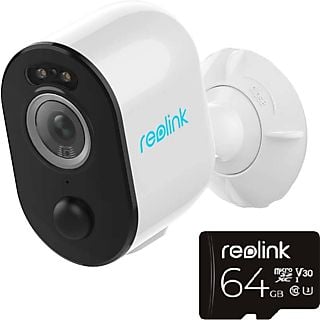 REOLINK Argus 3 Pro 64 GB Micro-SD - Caméra de surveillance + carte micro SD (DCI 2K, 2560x1440)