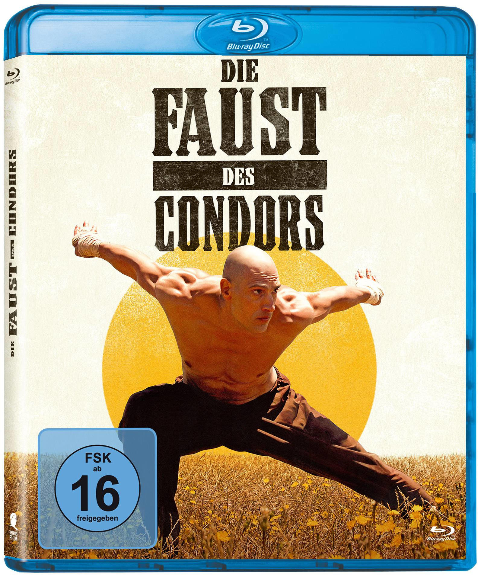 Blu-ray-Hülle des Films 'Die Faust Des Condors'. Ein Mann in Kampfpose.