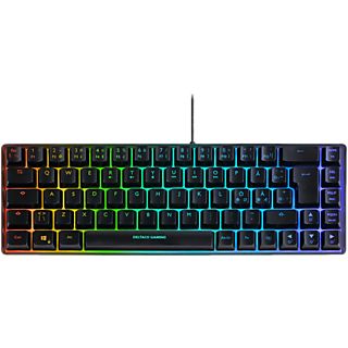DELTACO GAM-158-CH RGB (CH-Layout) - Gaming Tastatur, Kabelgebunden, QWERTZ, Tenkeyless (TKL), Schwarz/Multicolour