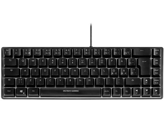 DELTACO GAM-158-CH RGB (layout CH) - Tastiera da gioco, Connessione con cavo, QWERTZ, Tenkeyless (TKL), Nero/Multicolore