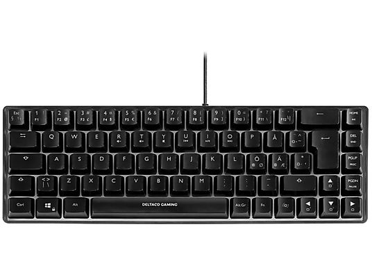DELTACO GAM-158-CH RGB (CH-Layout) - Gaming Tastatur, Kabelgebunden, QWERTZ, Tenkeyless (TKL), Schwarz/Multicolour
