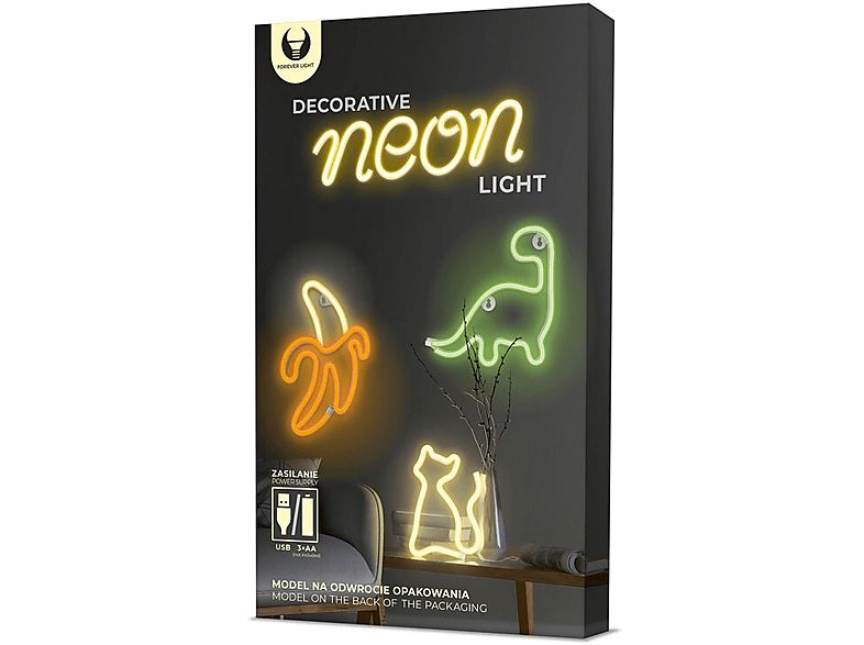 Neon FOREVER TF1 Banan Biały-Żółty Bat + USB FLNE10 – zdjęcie 2