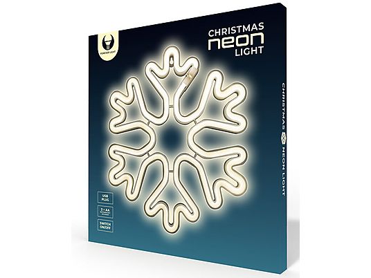 Neon FOREVER TF1 Christmas Płatek śniegu Biały Bat + USB FLNE20