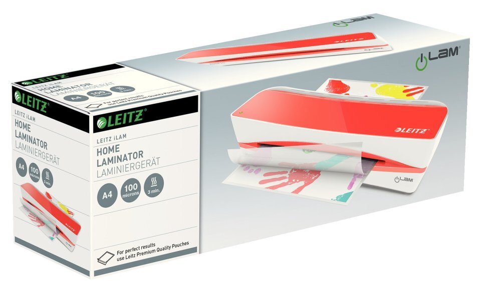 Laminator LEITZ iLAM Home A4 Czerwony