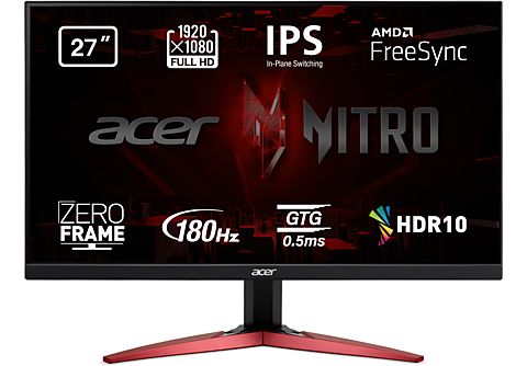 Monitor gaming - Acer KG271 M3, 27" Full HD, 1 ms, 180 Hz, 2 x HDMI(2.0)+ 1 x DisplayPort(1.2)+ 1 x Altavoz, AMD FreeSync Premium