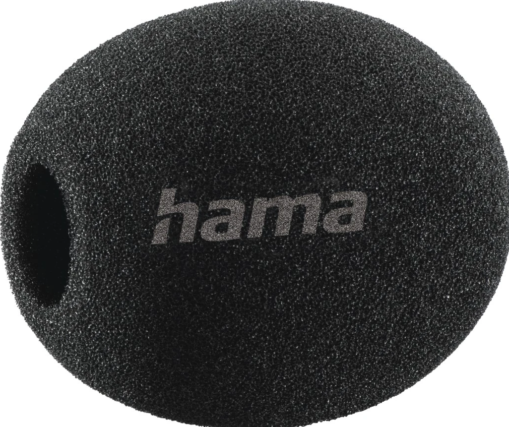 Bonnette noire en mousse avec le mot "hama" en lettres blanches.