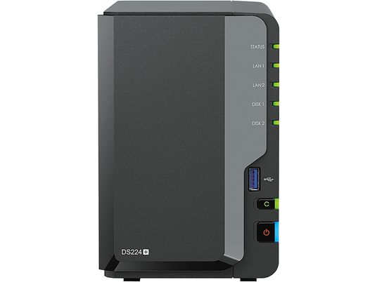 SYNOLOGY DiskStation DS224+ mit 2x 4TB WD Red Plus NAS (HDD) - NAS (HDD, SSD, 8 TB, Schwarz)