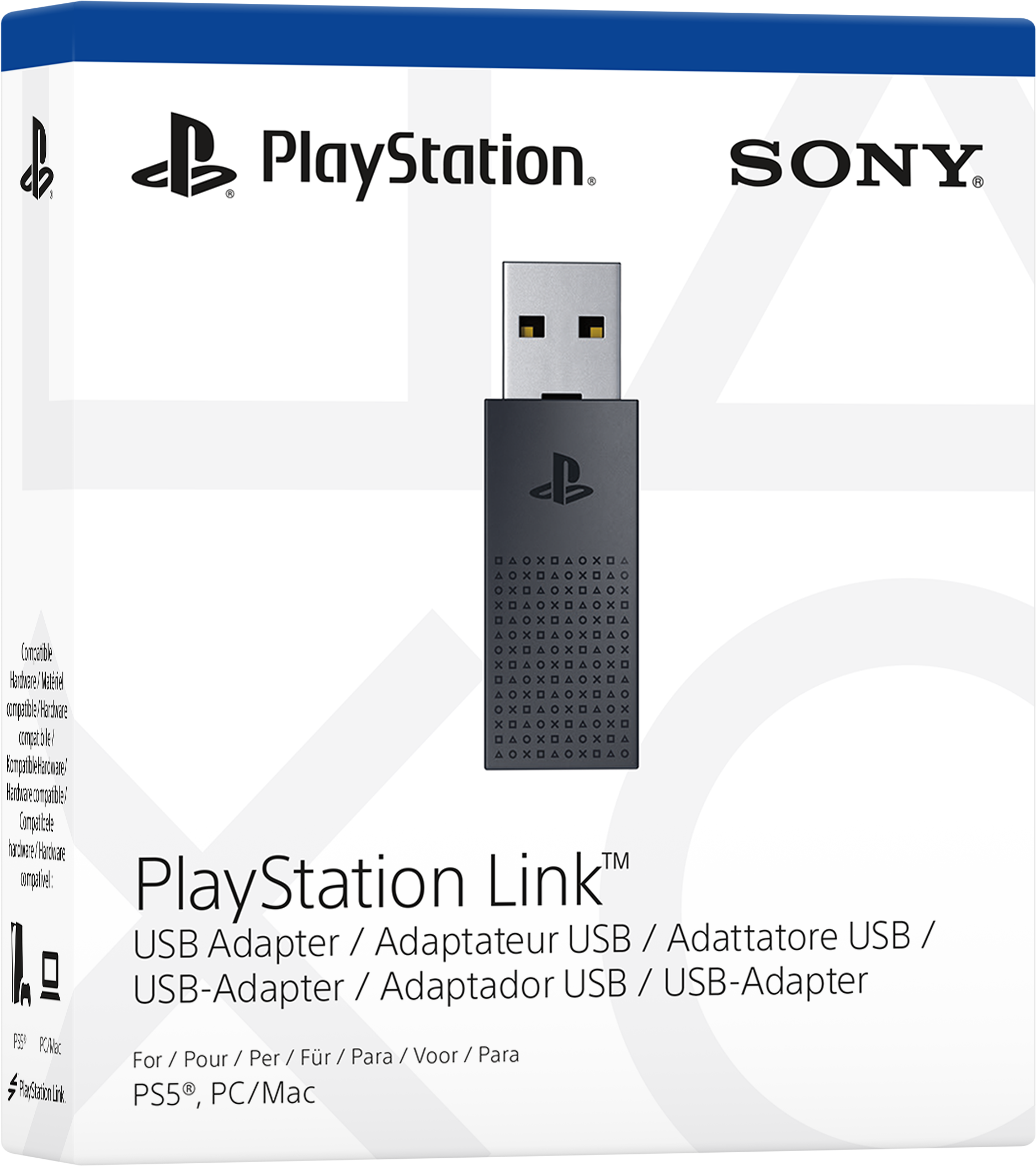 PlayStation Link USB-Adapter in einer Box.