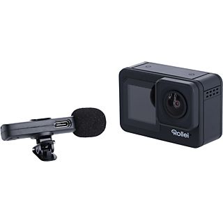 ROLLEI D6Pro Action Cam, 5K30p Video, 48 MP Foto, Sechs-Achsen-Gyroskop, 2 Display, Sony-Sensor, Wi-Fi, Schwarz