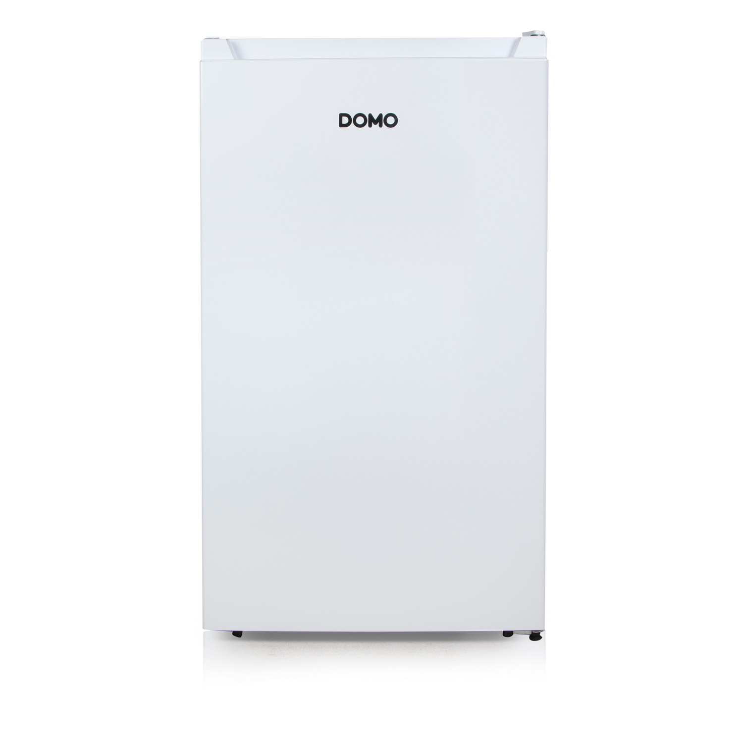 White DOMO refrigerator on a white background.