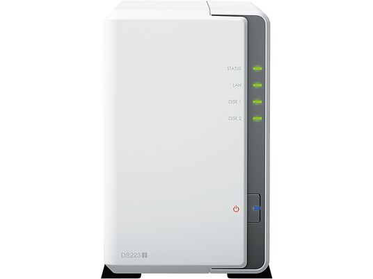 SYNOLOGY DiskStation DS223j avec 2 disques durs Seagate IronWolf de 4 To - NAS (HDD, SSD, 8 TB, Blanc)