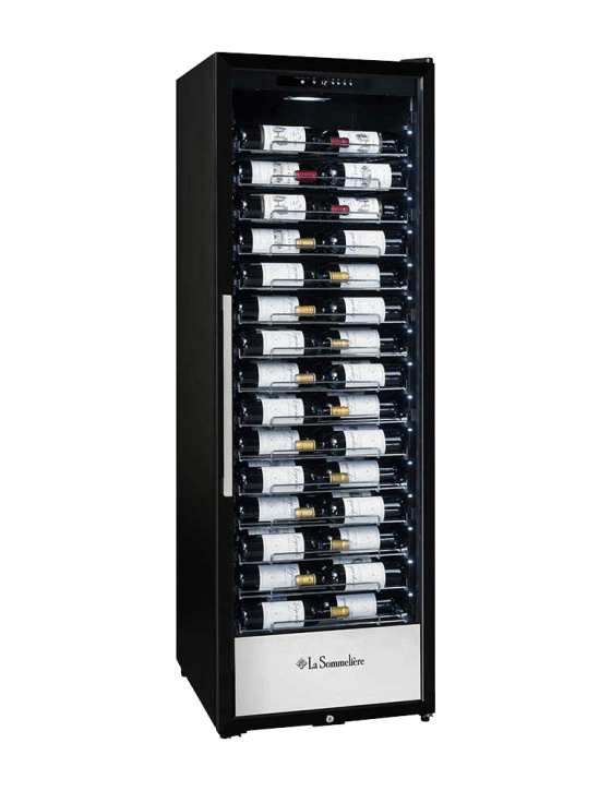 Vinoteca - La Sommelière PRO160, Compresor, 152 botellas, Iluminación LED, Negro