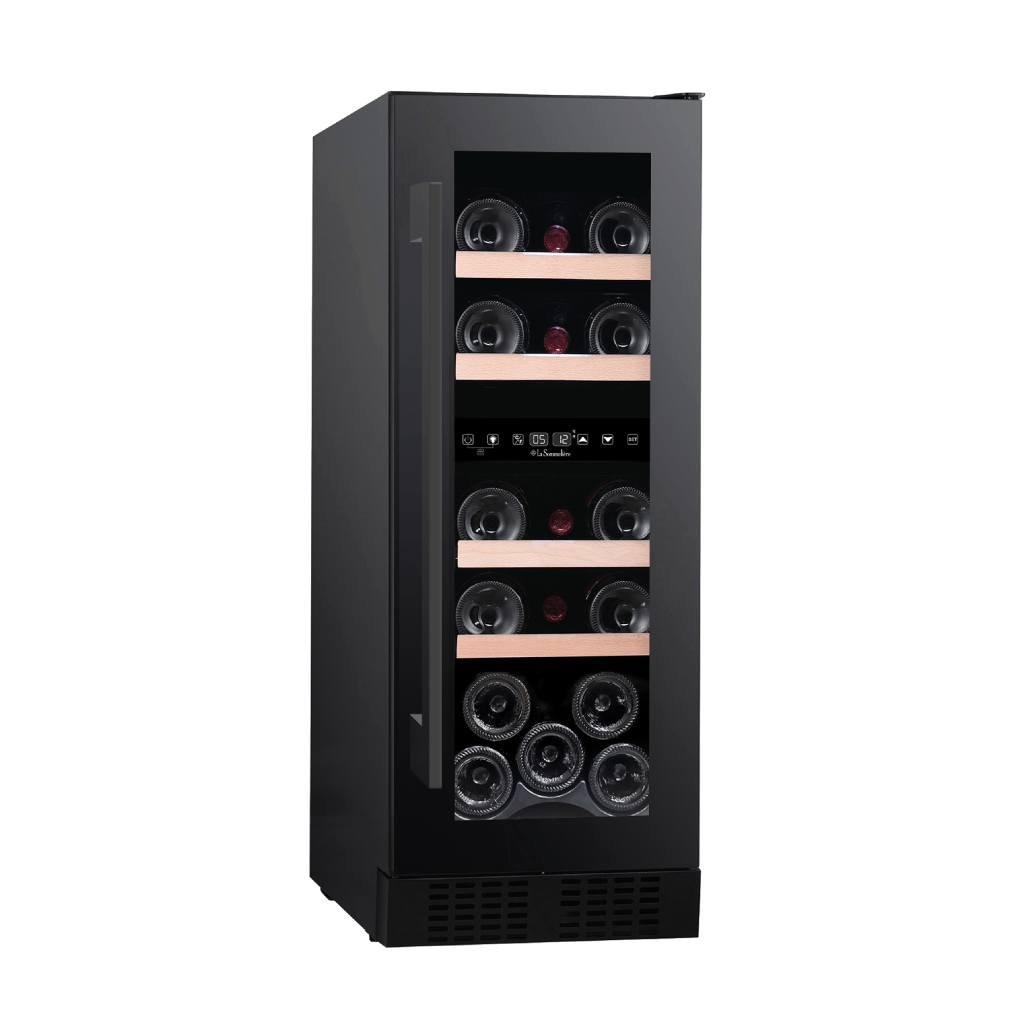 La Sommelière LSBU18DZ, Compresor, 18 botellas, Multizona, 4 bandejas, Negro