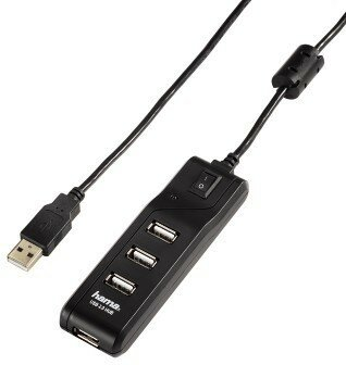 Hub HAMA HUB 1:4 USB 2.0 Czarny