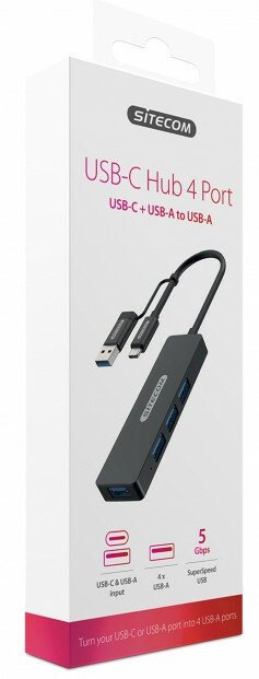Hub USB SITECOM CN-414 USB-C Hub 4 Porty
