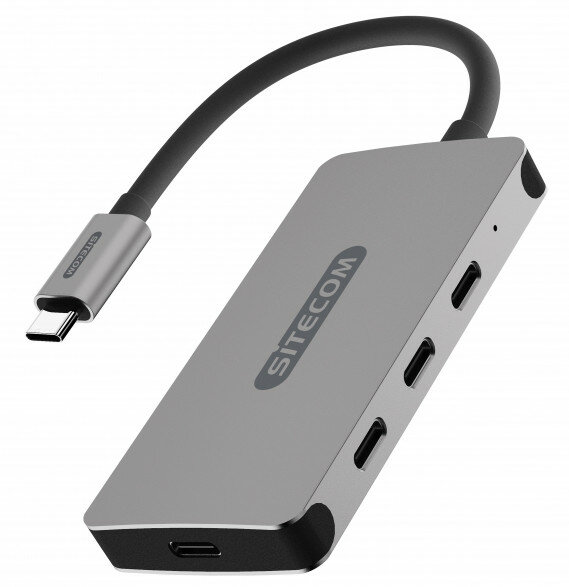Hub USB SITECOM CN-386 USB-C 4 Porty USB-C z PD 10Gbps 100W
