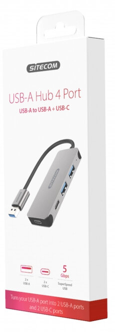 Hub SITECOM CN-399 USB-A - 2 x USB-A 3.1 + 2 x USB-C 3.1
