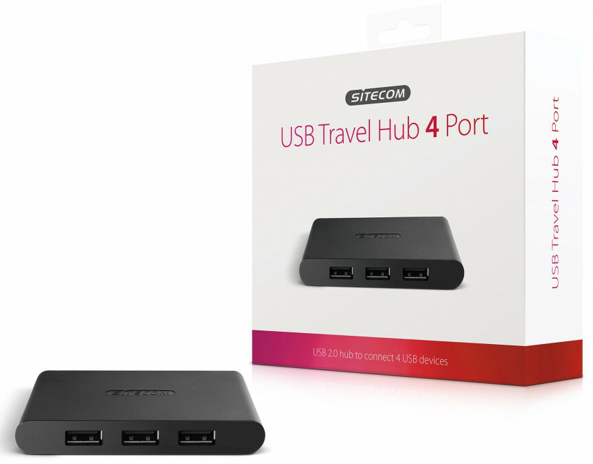 Hub USB SITECOM CN-080 USB 2.0 Travel 4 Porty